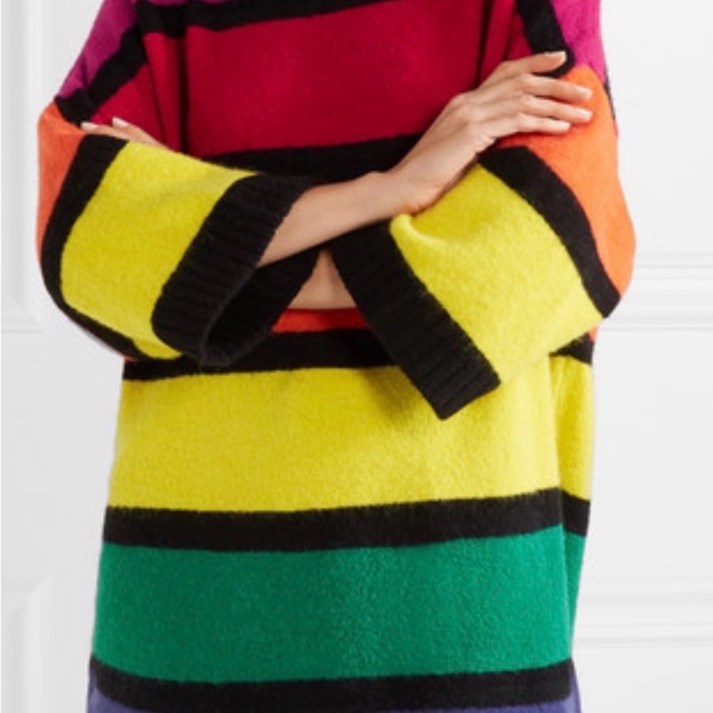STAUD SHAWN Striped Sweater